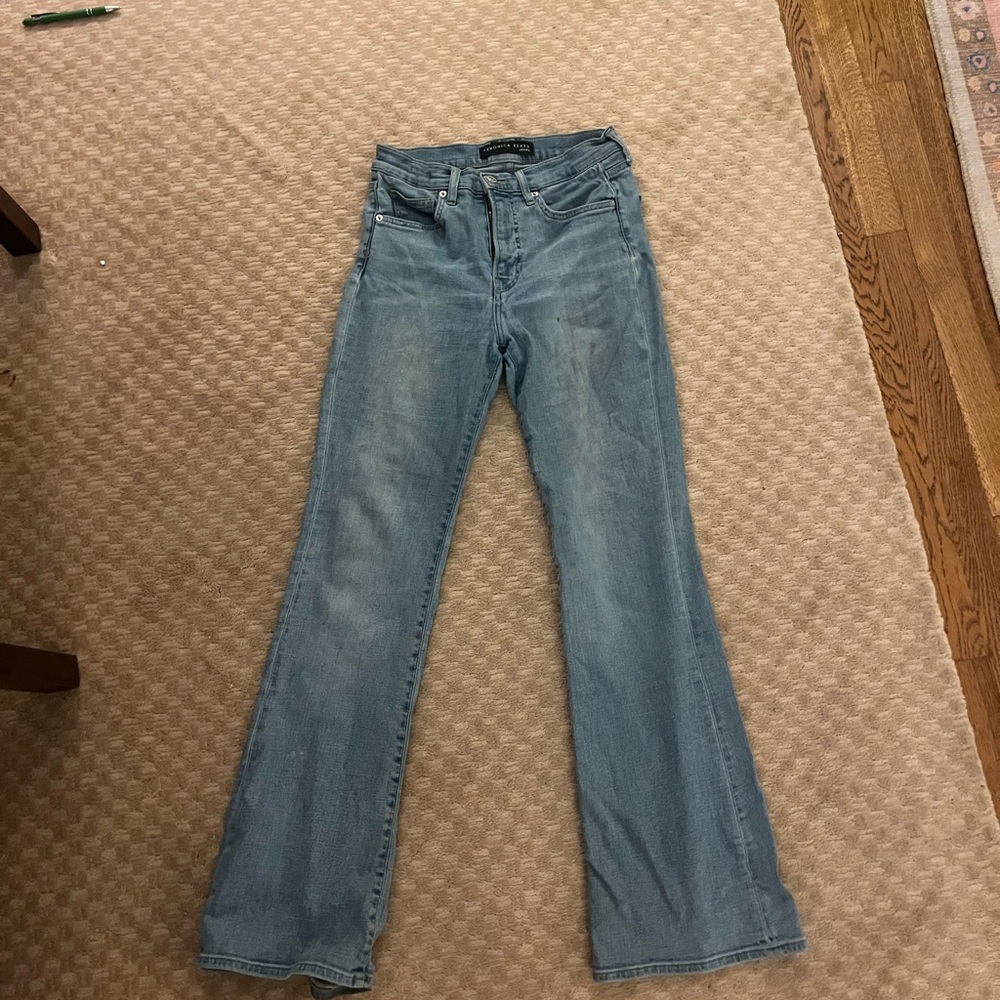 Veronica Beard Light Blue Flare Jeans